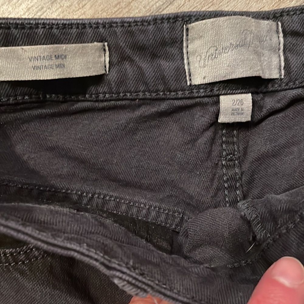 Universal Thread Gray Vintage Midi Denim Cut Off … - image 3